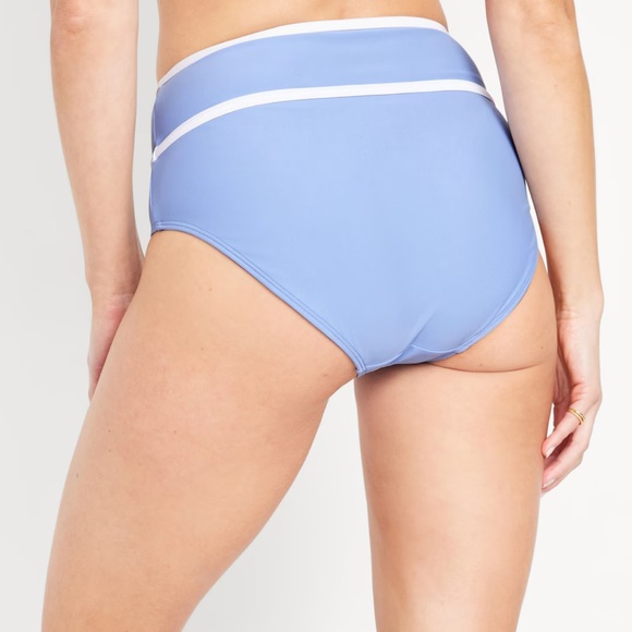 NWT OLD NAVY High-Waisted Bikini Swim Bottoms Color: Blue Overall - Picture 3 of 10